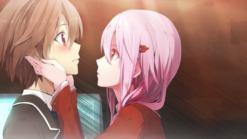 Two Anime Characters — Pink, Dramatic, School Uniform