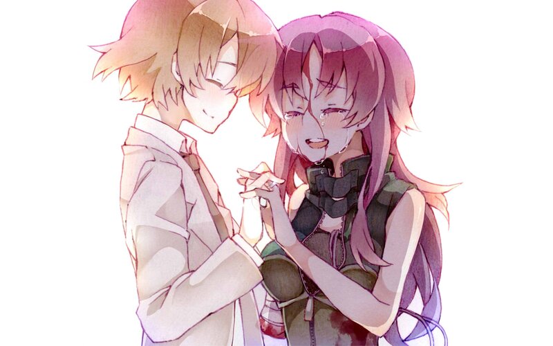 Two Anime Characters — Pink, Dramatic, Tears