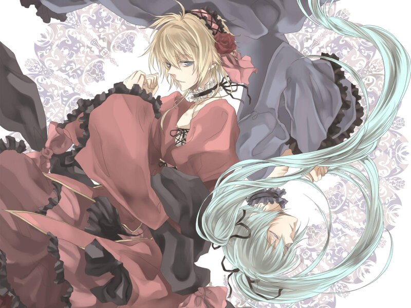 Two Anime Characters — Pink, Dramatic