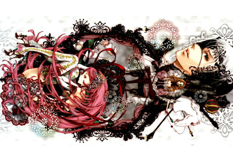 Two Anime Characters — Pink, Dreamy, Manga