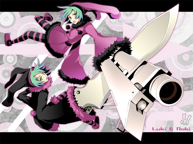Two Anime Characters — Pink, Dynamic