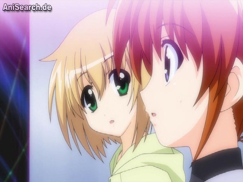 Two Anime Characters — Pink, Intimate, Close-up