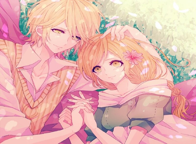 Two Anime Characters — Pink, Peaceful, Spring