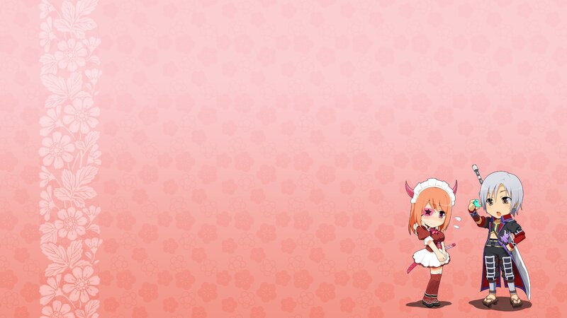 Two Anime Characters — Pink, Playful, Sword