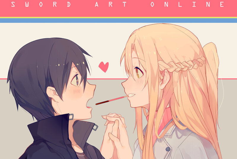 Two Anime Characters — Pink, Romantic, Heart