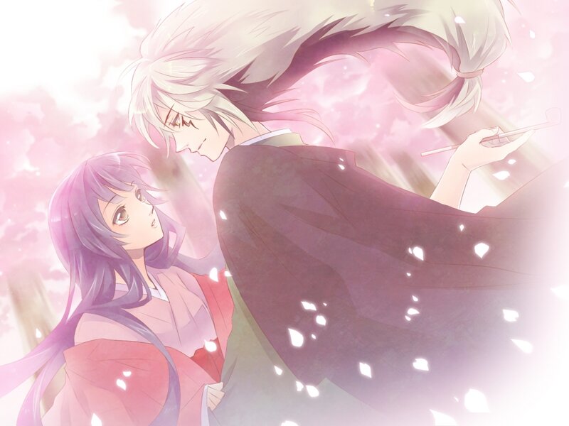 Two Anime Characters — Pink, Serene, Spring, Cherry Blossoms