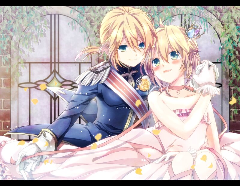 Two Anime Characters — Pink, Serene, Spring, Crown
