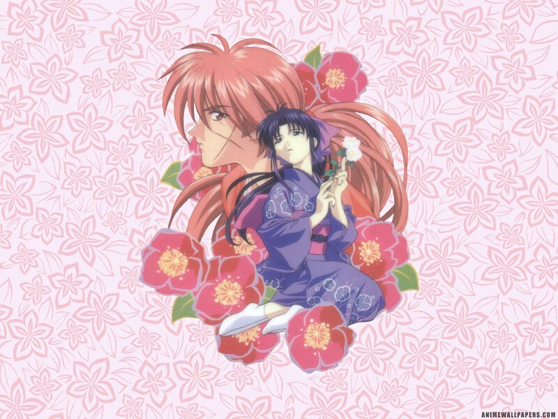 Two Anime Characters — Pink, Serene, Spring, Flowers