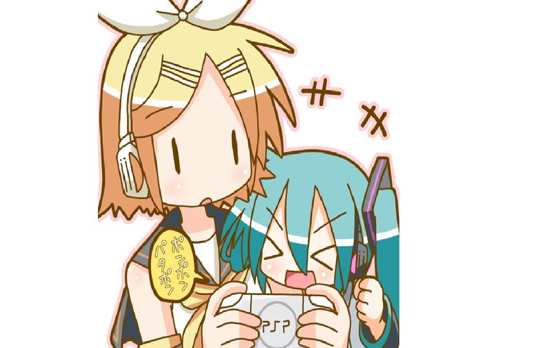 Two Anime Characters Playing Game