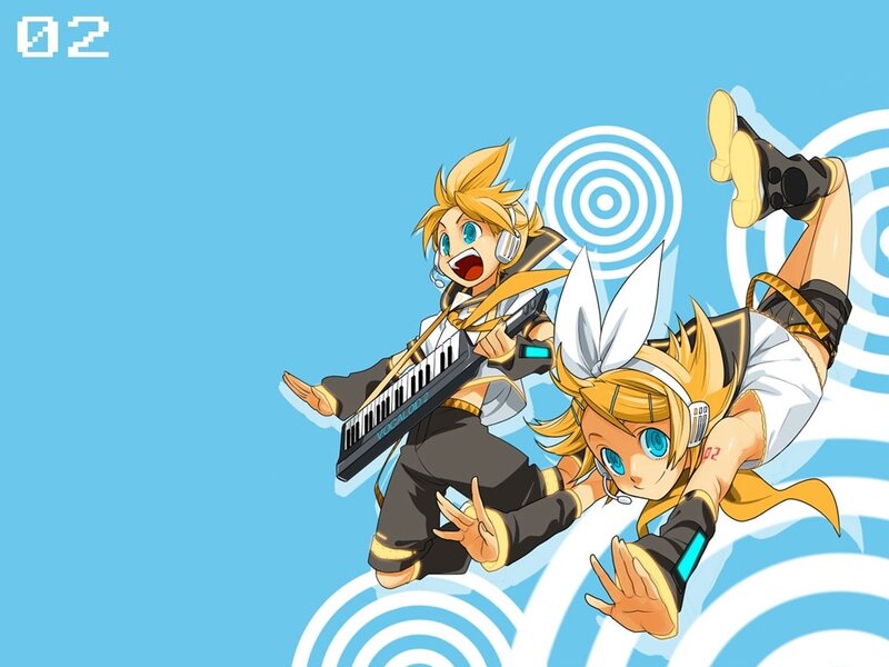 Two Anime Characters Playing Music