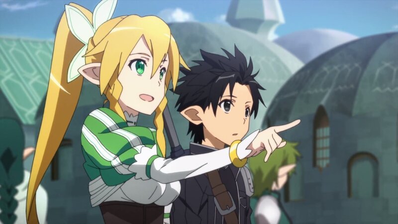 Two Anime Characters Pointing