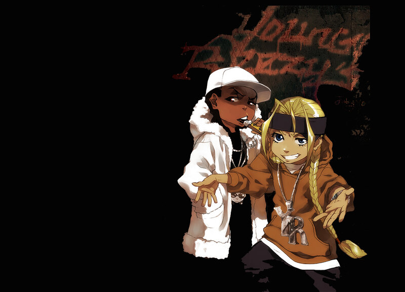 two anime characters posing