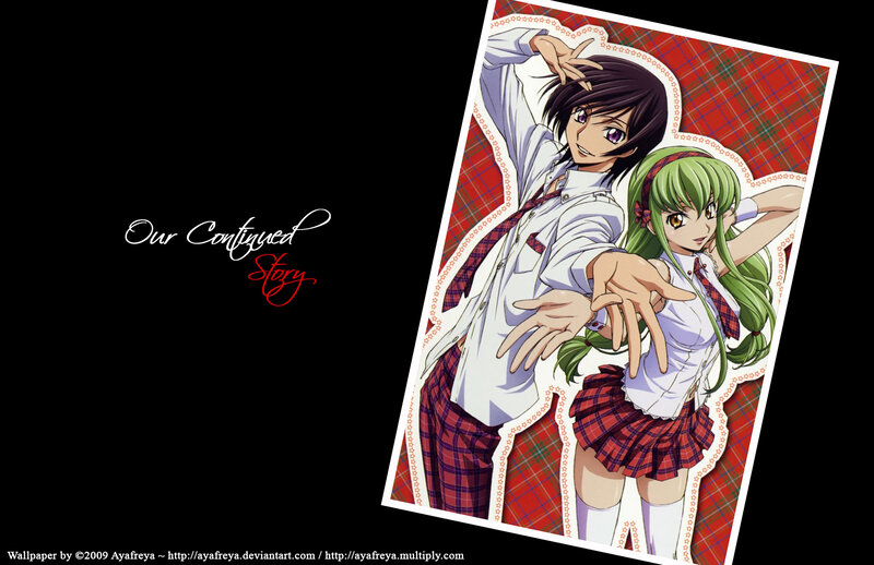 Two Anime Characters Posing — Red
