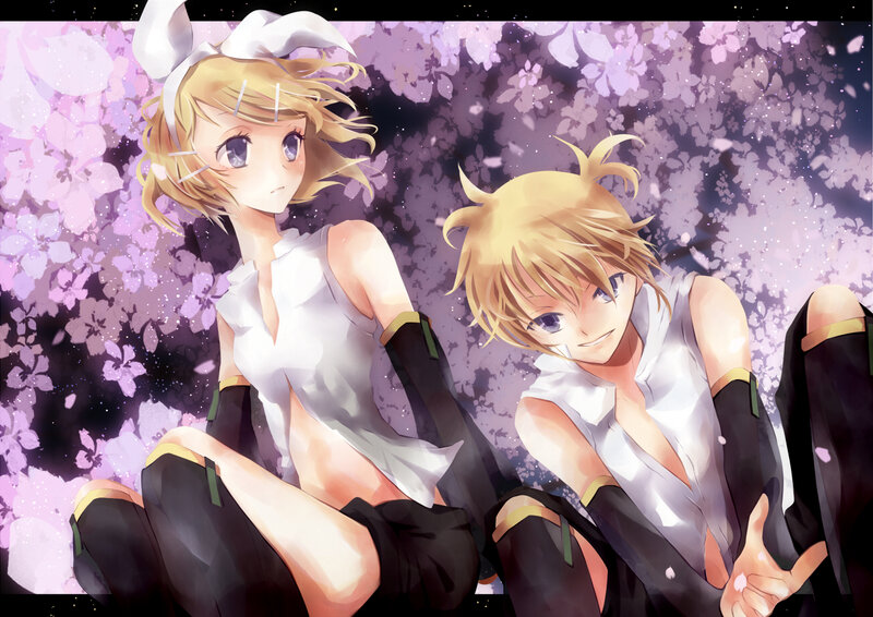 Two Anime Characters — Purple, Calm, Spring