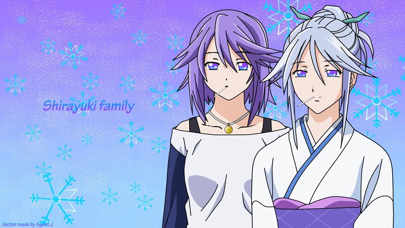 Two Anime Characters — Purple, Calm, Winter