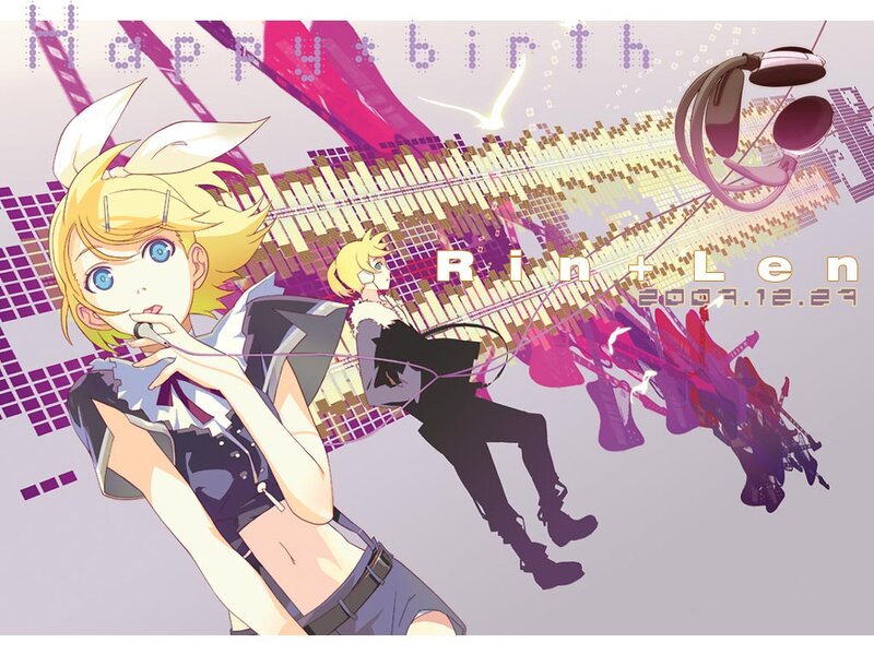 Two Anime Characters — Purple, Celebratory