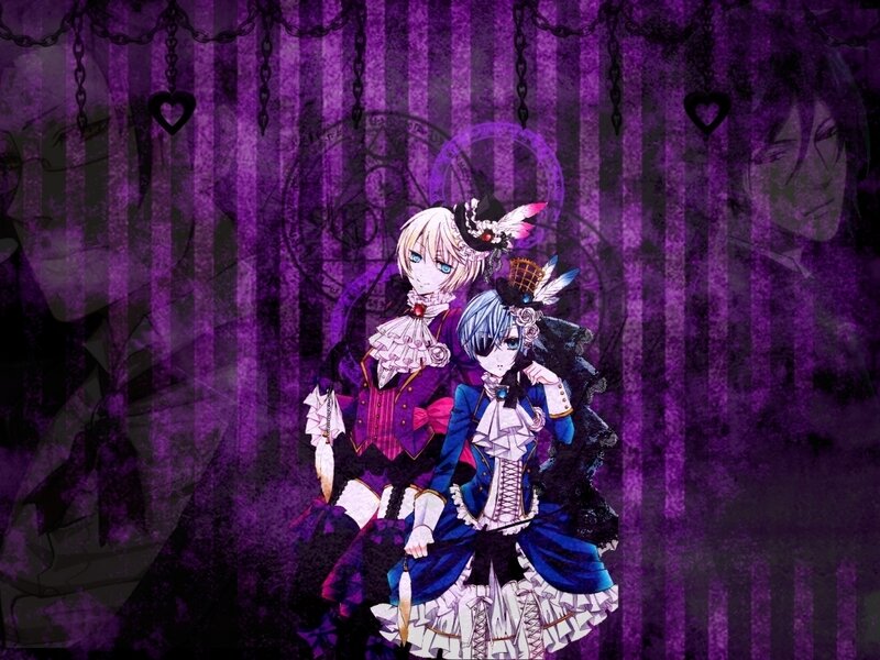 Two Anime Characters — Purple, Dark