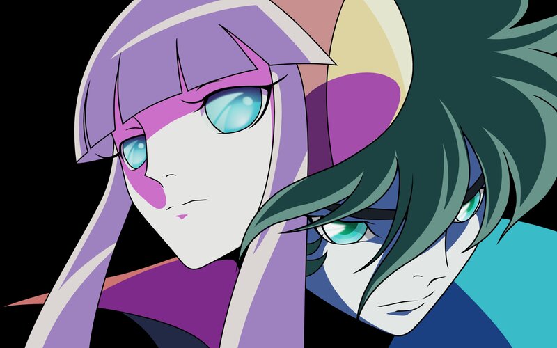 Two Anime Characters — Purple, Dramatic, Anime Art