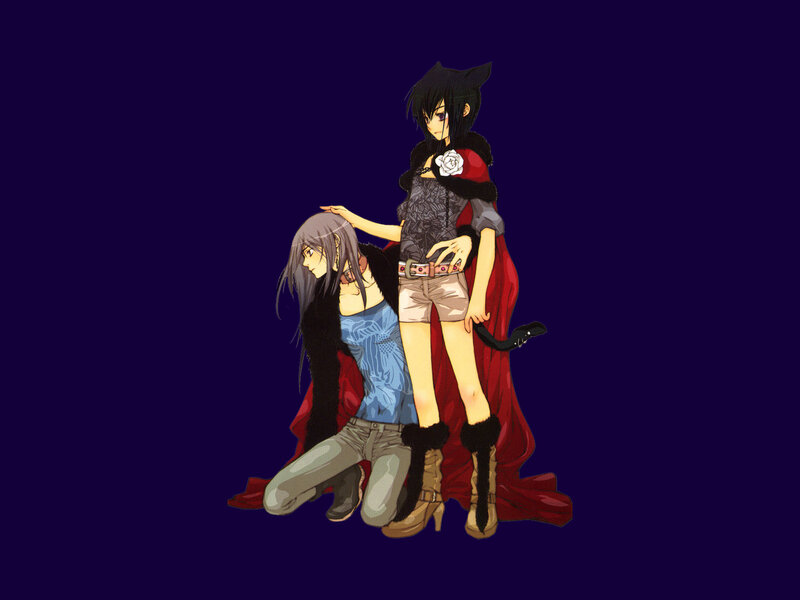 Two Anime Characters — Purple, Dramatic, Cat Ears