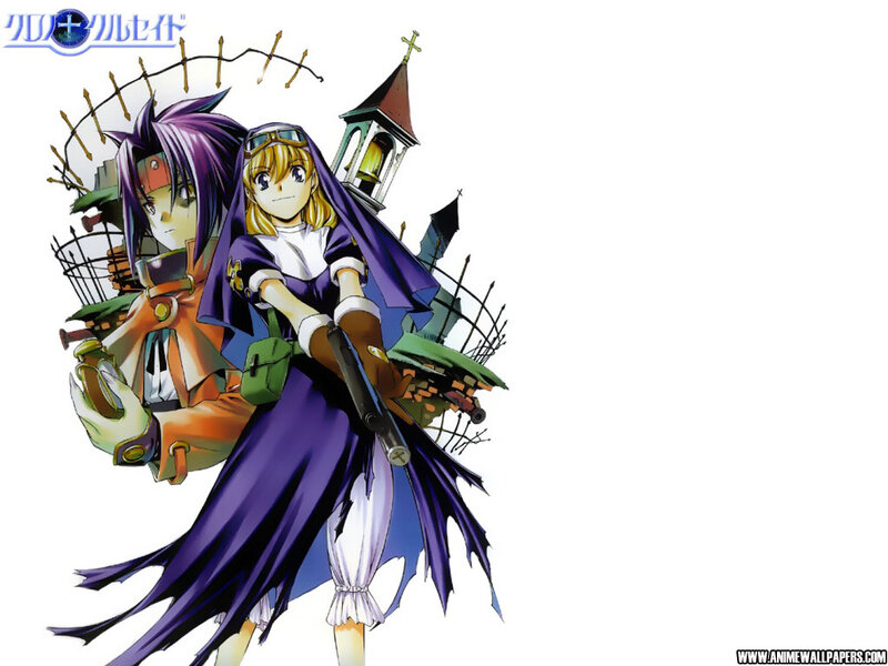 Two Anime Characters — Purple, Dramatic, Church Steeple