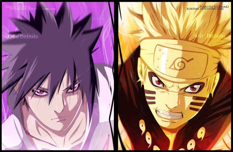 Two Anime Characters — Purple, Dramatic, Digital Art, Anime Art