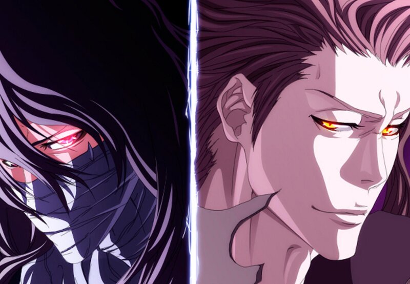 Two Anime Characters — Purple, Dramatic, Eyes