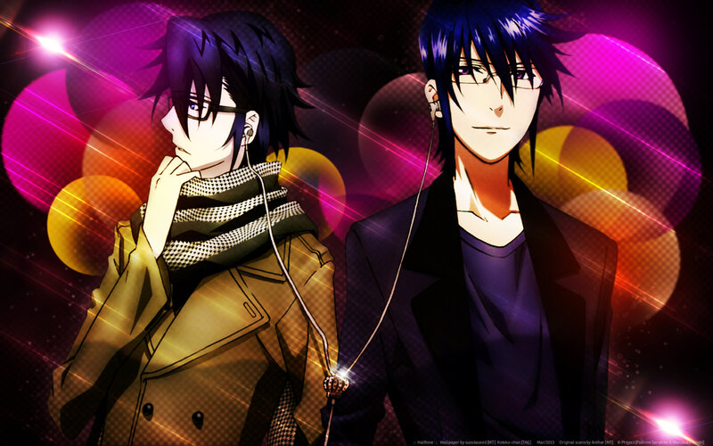 Two Anime Characters — Purple, Dramatic, Night, Glasses