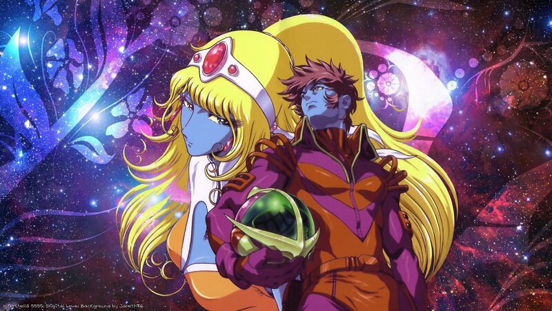 Two Anime Characters — Purple, Dramatic, Night, Space