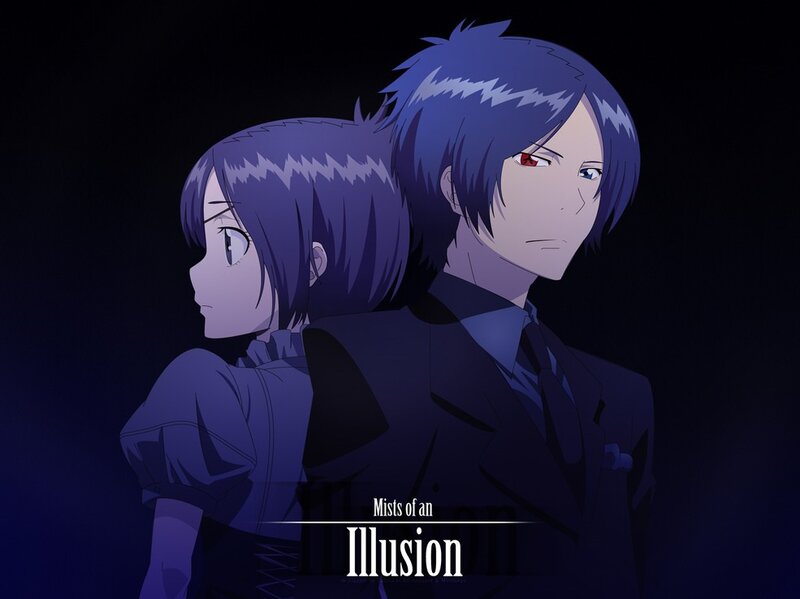 Two Anime Characters — Purple, Dramatic, Night, Suits