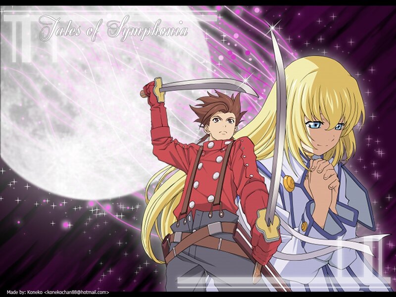 Two Anime Characters — Purple, Dramatic, Night, Swords, Moon