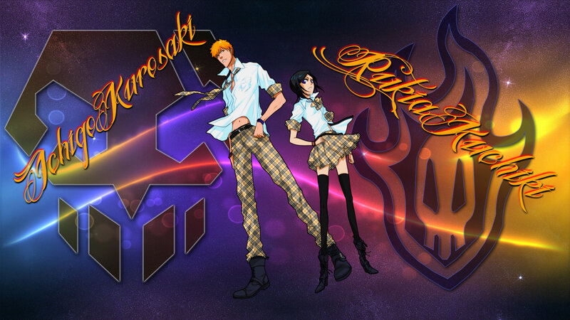 Two Anime Characters — Purple, Dramatic, Night, Text
