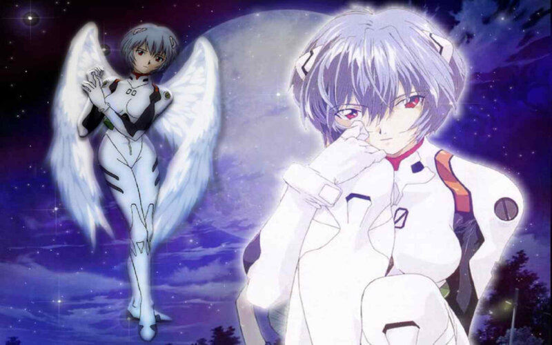 Two Anime Characters — Purple, Dramatic, Night, Wings, Space