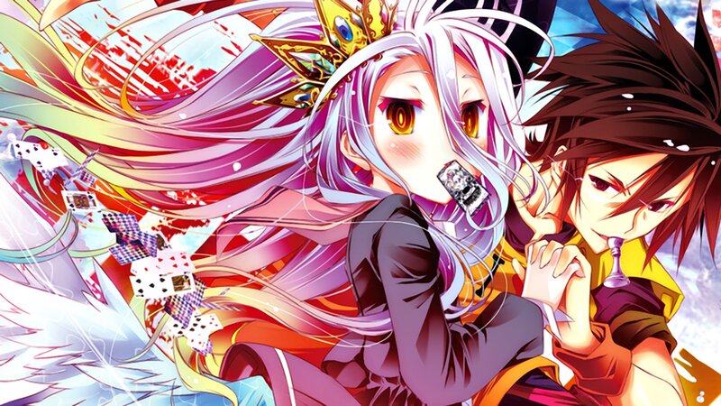 Two Anime Characters — Purple, Dramatic, Playing Cards