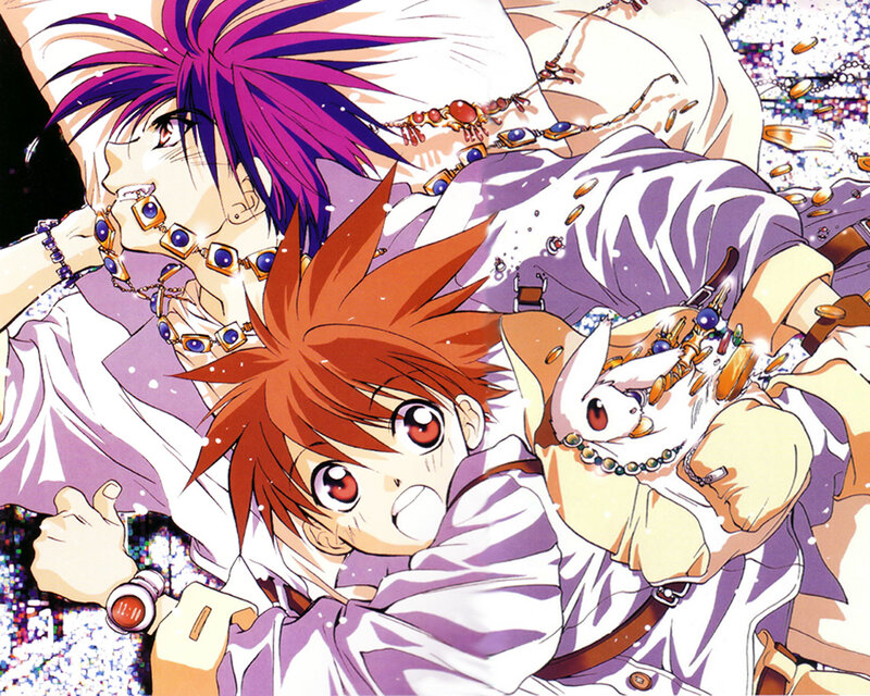 Two Anime Characters — Purple, Dramatic, Purple-haired Man