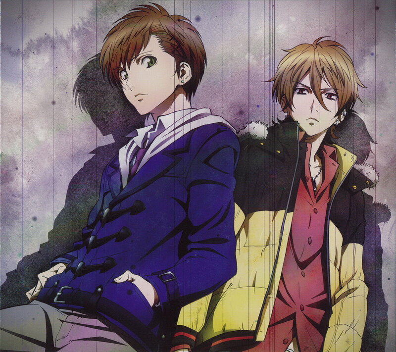 Two Anime Characters — Purple, Dramatic, School Uniform