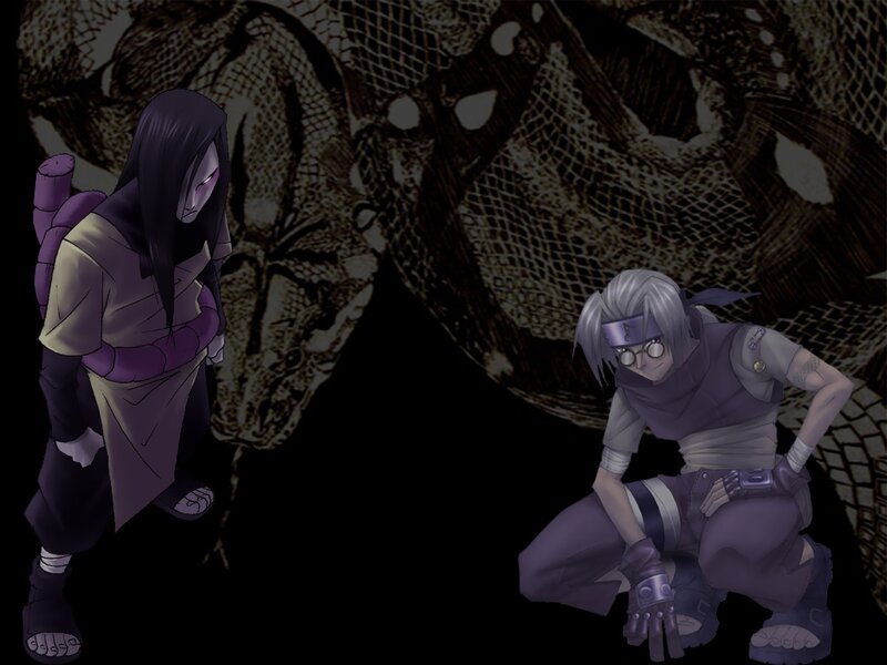 Two Anime Characters — Purple, Dramatic, Snake, Ninja Masks