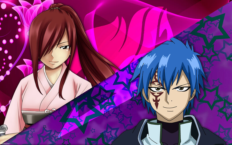 Two Anime Characters — Purple, Dramatic, Stars