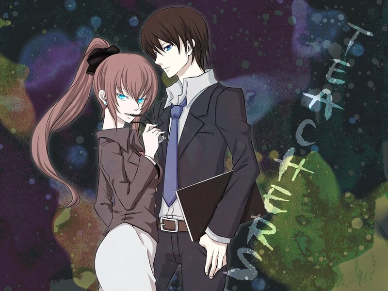Two Anime Characters — Purple, Dramatic, Suits