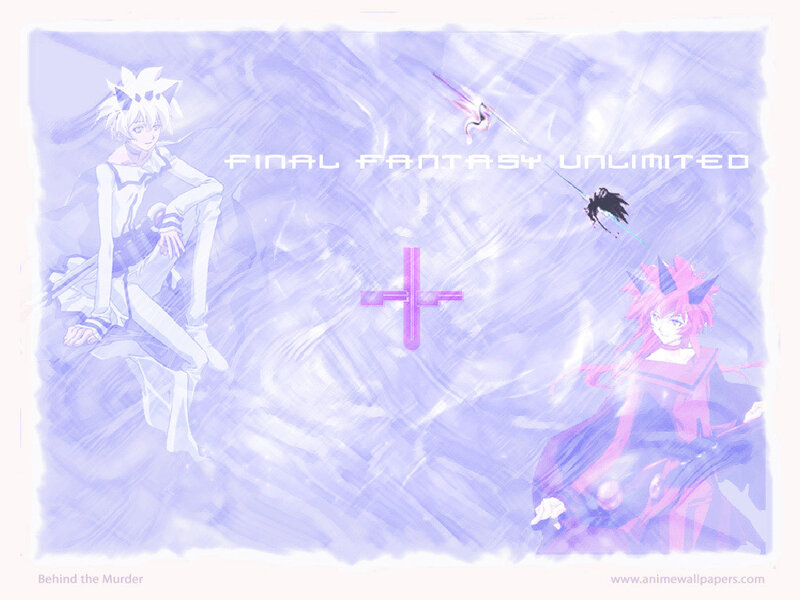 Two Anime Characters — Purple, Dramatic, Sword, Cross