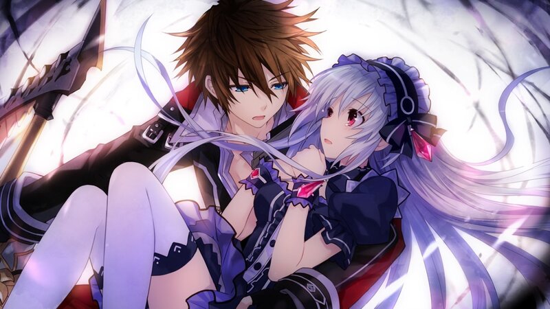 Two Anime Characters — Purple, Dramatic, Sword, Long Hair, Fantasy Clothing