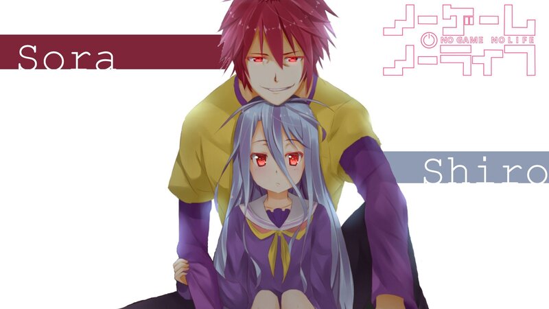 Two Anime Characters — Purple, Dramatic, Text