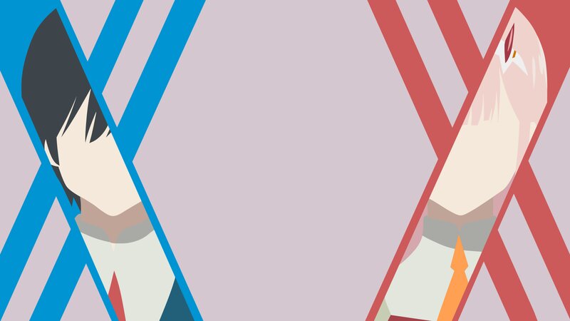 Two Anime Characters — Purple, Dramatic, Vector Art