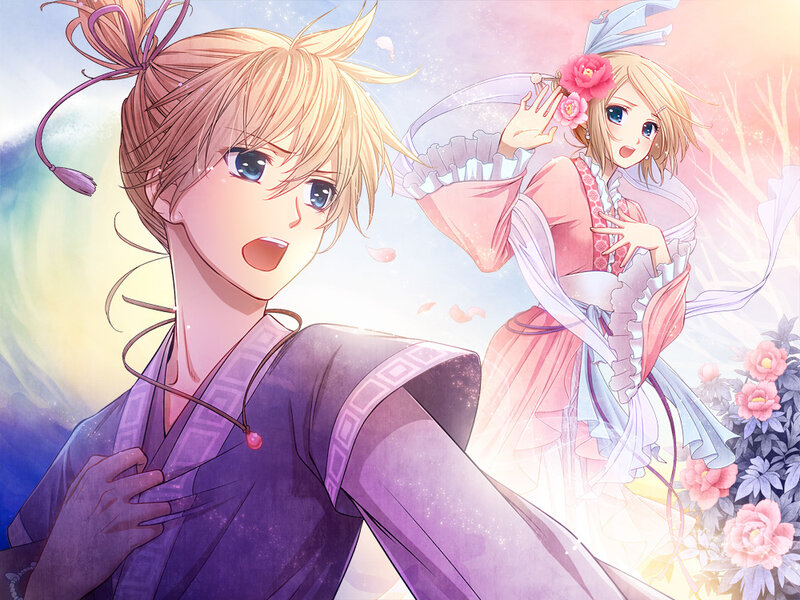 Two Anime Characters — Purple, Dreamy