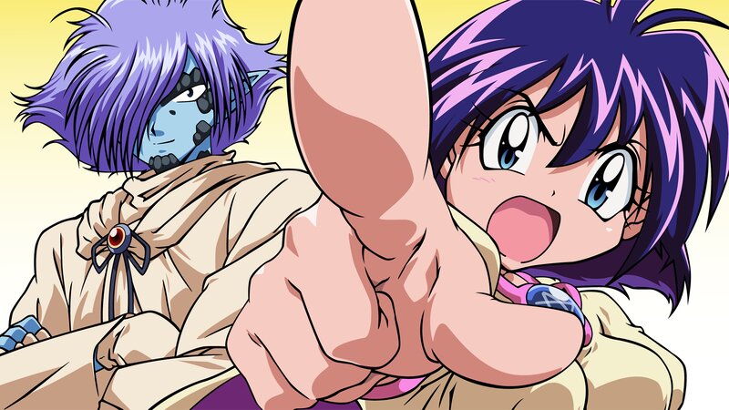 Two Anime Characters — Purple, Energetic