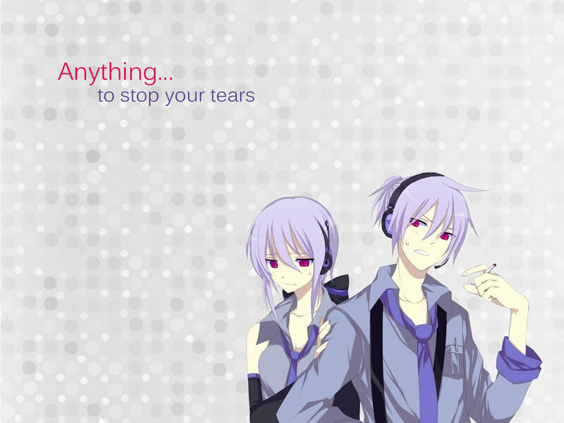 Two Anime Characters — Purple, Melancholic