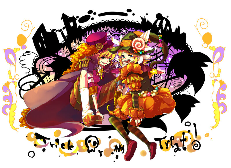 Two Anime Characters — Purple, Playful