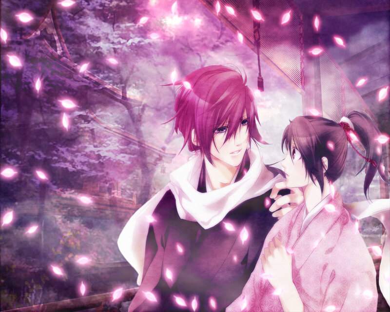 Two Anime Characters — Purple, Romantic, Spring