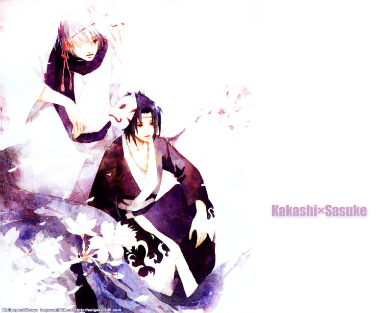 Two Anime Characters — Purple, Serene, Spring, Kimono