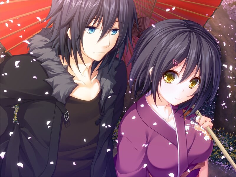 Two Anime Characters — Purple, Serene, Spring