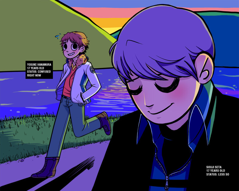 Two Anime Characters — Purple, Serene, Sunset